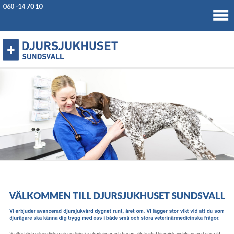 Screenshot of Djursjukhuset Sundsvall