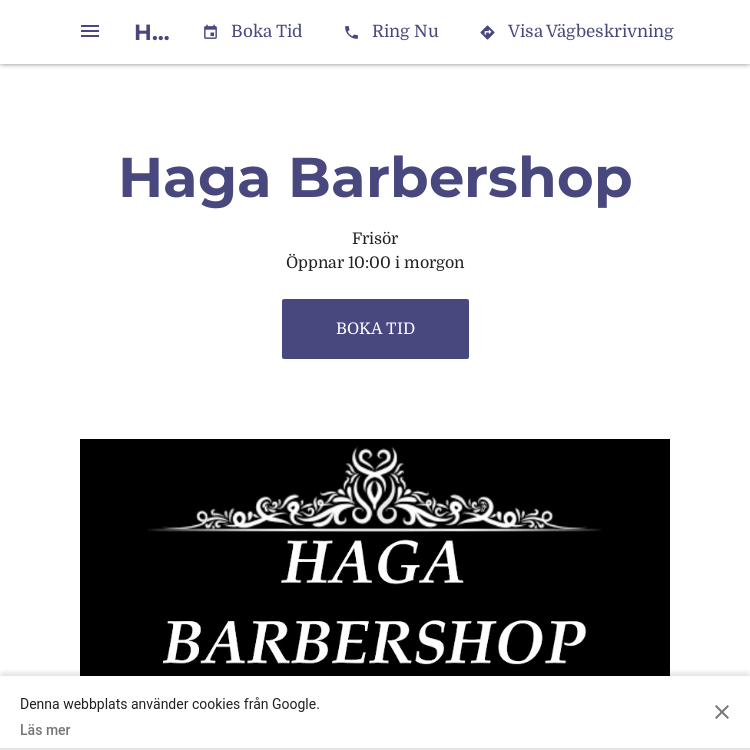 Screenshot of Haga Barbershop