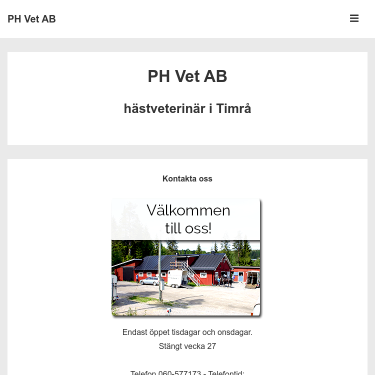 Screenshot of PH Vet