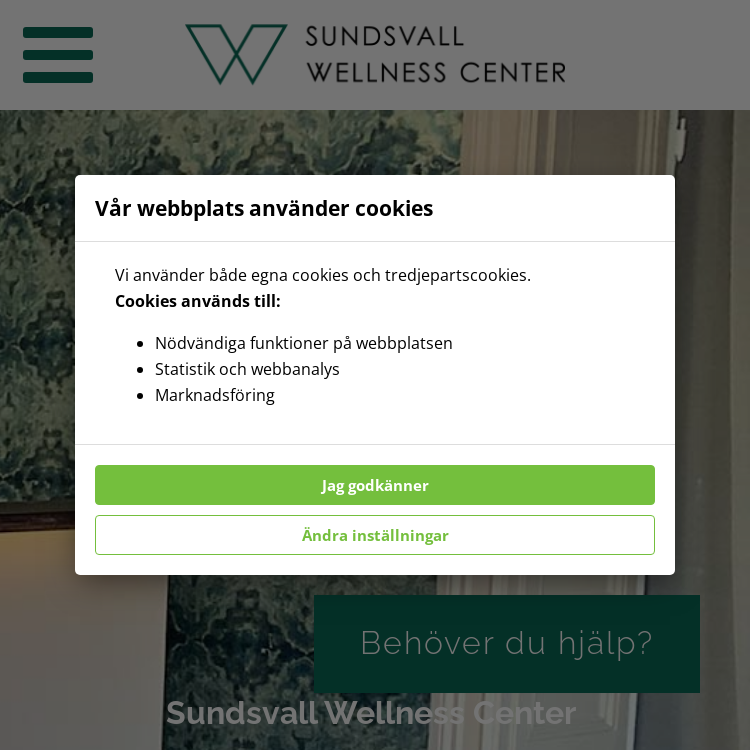 Screenshot of Sundsvall Wellness Center